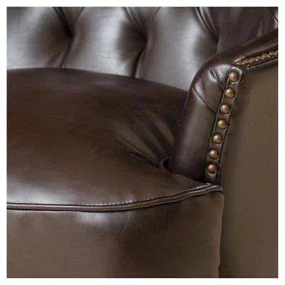 Mya Diamond Tufted Club Chair - Christopher Knight Home Dark Gray 3 Mya Diamond Tufted Club Chair - Christopher Knight Home Dark Gray