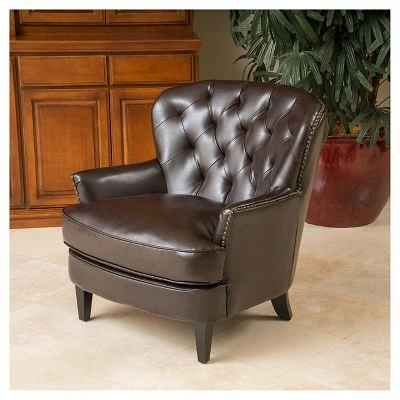 Mya Diamond Tufted Club Chair - Christopher Knight Home Dark Gray 5 Mya Diamond Tufted Club Chair - Christopher Knight Home Dark Gray - Image 3