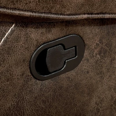 Dennington Glider Recliner Chair Dark Brown - HOMES: Inside + Out 4 Dennington Glider Recliner Chair Dark Brown - HOMES: Inside + Out - Image 2