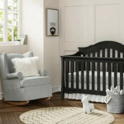 Baby Relax Brennan Wingback Convertible Rocker Gray