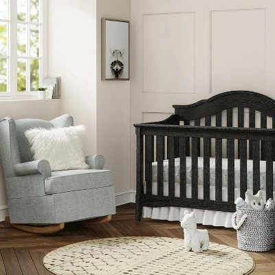 Baby Relax Brennan Wingback Convertible Rocker Gray 3 Baby Relax Brennan Wingback Convertible Rocker Gray
