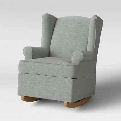 Baby Relax Brennan Wingback Convertible Rocker Gray 7 Baby Relax Brennan Wingback Convertible Rocker Gray - Image 5