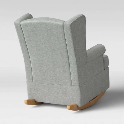 Baby Relax Brennan Wingback Convertible Rocker Gray 8 Baby Relax Brennan Wingback Convertible Rocker Gray - Image 6