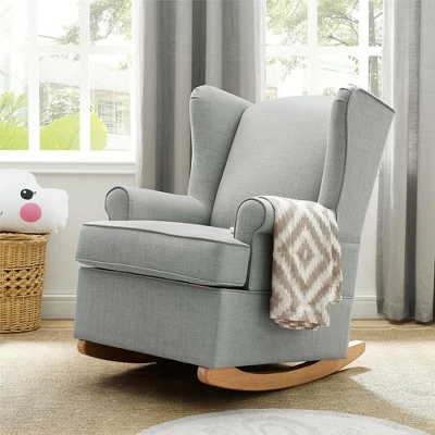 Baby Relax Brennan Wingback Convertible Rocker Gray 9 Baby Relax Brennan Wingback Convertible Rocker Gray - Image 7