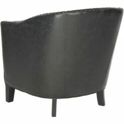 Evander Club Chair Brass Nail Heads - Antique Black - Safavieh -Living Room Chairs store unnamed file 11162