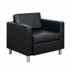 Vinyl Club Chair - Global Furniture Black -Living Room Chairs store unnamed file 11166