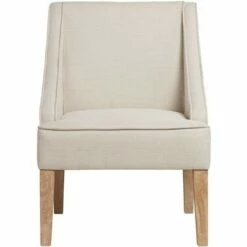 Elm Lane Dixon Ivory Fabric Swoop Arm Chair -Living Room Chairs store unnamed file 1120