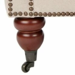 Karsen Club Chair W/ Brass Nail Heads - Safavieh -Living Room Chairs store unnamed file 11216