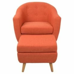 Rockwell Mid-Century Modern Chair w/Ottoman - LumiSource Beige 12 Rockwell Mid-Century Modern Chair w/Ottoman - LumiSource Beige -Living Room Chairs store unnamed file 11240