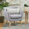 Meena Buttoned Mid-Century Club Chair - Christopher Knight Home Gray