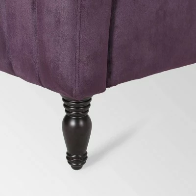 Carleson Glam Velvet Club Chair - Christopher Knight Home Red 8 Carleson Glam Velvet Club Chair - Christopher Knight Home Red - Image 6