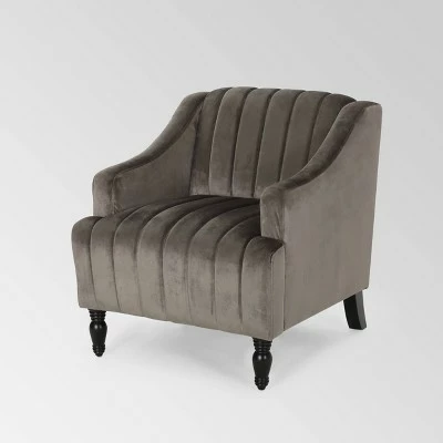 Carleson Glam Velvet Club Chair - Christopher Knight Home Red 11 Carleson Glam Velvet Club Chair - Christopher Knight Home Red - Image 9