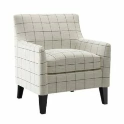 Willard Armchair Woven - Handy Living Checkered Black