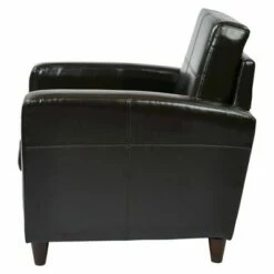 Venus Eco Leather Upholstered Club Chair Espresso - OSP Home Furnishings -Living Room Chairs store unnamed file 11295