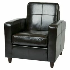 Venus Eco Leather Upholstered Club Chair Espresso - OSP Home Furnishings -Living Room Chairs store unnamed file 11296