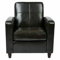 Venus Eco Leather Upholstered Club Chair Espresso - OSP Home Furnishings -Living Room Chairs store unnamed file 11300