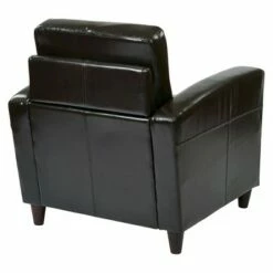 Venus Eco Leather Upholstered Club Chair Espresso - OSP Home Furnishings -Living Room Chairs store unnamed file 11301
