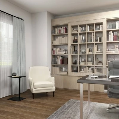 Contemporary Polyester and Wood Accent Chair - Olivia & May Beige 17 Contemporary Polyester and Wood Accent Chair - Olivia & May Beige - Image 15