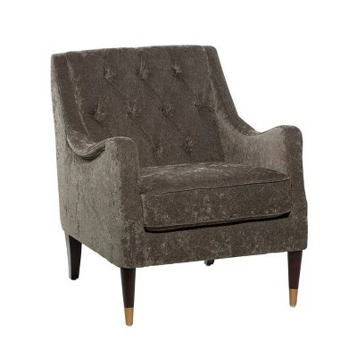 Contemporary Polyester and Wood Accent Chair - Olivia & May Beige 21 Contemporary Polyester and Wood Accent Chair - Olivia & May Beige - Image 19