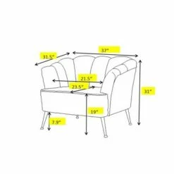 Aisha Club Chair - Chic Home Design Navy