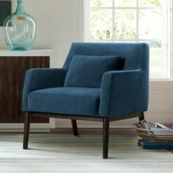 Oliver Modern Accent Chair - Armen Living Blue Velvet -Living Room Chairs store unnamed file 11360