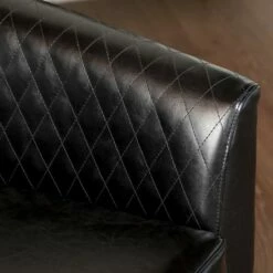 Mia Quilted Club Chair Black - Christopher Knight Home