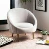 Razia Channel Tufted Tub Chair Pale Taupe - Safavieh -Living Room Chairs store unnamed file 11424