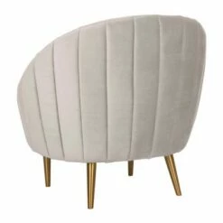 Razia Channel Tufted Tub Chair Pale Taupe - Safavieh -Living Room Chairs store unnamed file 11428