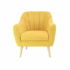 Olivia & May Modern Polyester and Wood Accent Chair Yellow - Olivia & May 9 Olivia & May Modern Polyester and Wood Accent Chair Yellow - Olivia & May -Living Room Chairs store unnamed file 11439