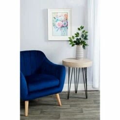 Olivia & May Modern Polyester and Wood Accent Chair Blue - Olivia & May