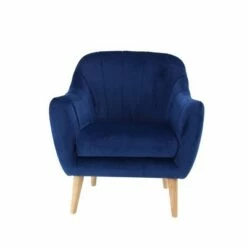 Olivia & May Modern Polyester and Wood Accent Chair Blue - Olivia & May 9 Olivia & May Modern Polyester and Wood Accent Chair Blue - Olivia & May -Living Room Chairs store unnamed file 11443