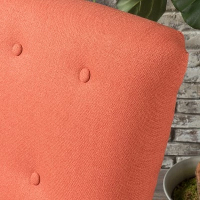 Kolin Tufted Club Chair Dark Salmon - Christopher Knight Home 4 Kolin Tufted Club Chair Dark Salmon - Christopher Knight Home - Image 2