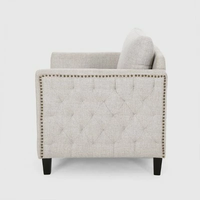 Clostermen Traditional Club Chair - Christopher Knight Home Beige 5 Clostermen Traditional Club Chair - Christopher Knight Home Beige - Image 3