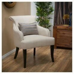Filmore Fabric Armchair Light Beige - Christopher Knight Home