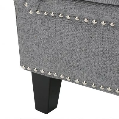Jaclyn Tufted Club Chair - Christopher Knight Home Gray 5 Jaclyn Tufted Club Chair - Christopher Knight Home Gray - Image 3