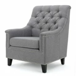 Jaclyn Tufted Club Chair - Christopher Knight Home Gray 10 Jaclyn Tufted Club Chair - Christopher Knight Home Gray -Living Room Chairs store unnamed file 11513