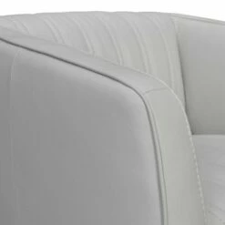 Aries Genuine Leather Swivel Barrel Chair - Armen Living -Living Room Chairs store unnamed file 11521