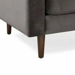 Florence Mid-Century Modern Velvet Lounge Chair - Poly & Bark Concrete Velvet 14 Florence Mid-Century Modern Velvet Lounge Chair - Poly & Bark Concrete Velvet -Living Room Chairs store unnamed file 11537