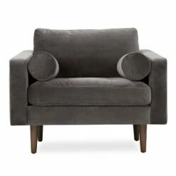 Florence Mid-Century Modern Velvet Lounge Chair - Poly & Bark Concrete Velvet 16 Florence Mid-Century Modern Velvet Lounge Chair - Poly & Bark Concrete Velvet -Living Room Chairs store unnamed file 11539