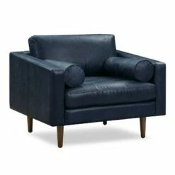 Florence Mid-Century Modern Lounge Chair - Poly & Bark Midnight Blue -Living Room Chairs store unnamed file 11547