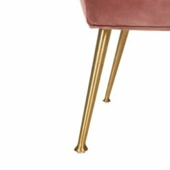 Aimee Velvet Armchair - Safavieh Dusty Rose -Living Room Chairs store unnamed file 11560
