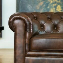 Keswick Tufted Leather Armchair Brown - Abbyson Living -Living Room Chairs store unnamed file 11573