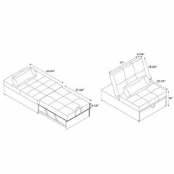 Twin Wales Convertible Sofa Bed - Powell Company Gray -Living Room Chairs store unnamed file 11595