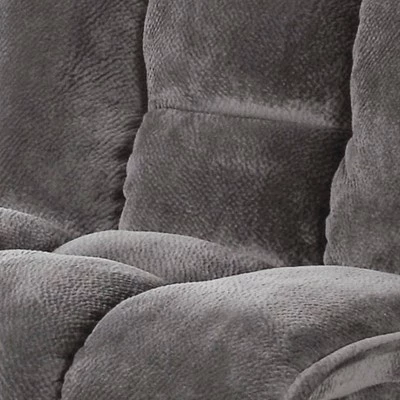 Convertible Fabric Chair with Tufted Design and Metal Legs Gray - Benzara 4 Convertible Fabric Chair with Tufted Design and Metal Legs Gray - Benzara - Image 2