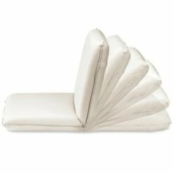 Plow & Hearth - Fully Adjustable Five-Position Multiangle Floor Chair, Taupe -Living Room Chairs store unnamed file 11614