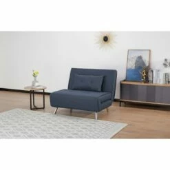 Reese Fabric Twin Pillow Back Futon Chair - Abbyson Living Light Gray