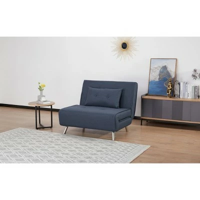 Reese Fabric Twin Pillow Back Futon Chair - Abbyson Living Light Gray 2 Reese Fabric Twin Pillow Back Futon Chair - Abbyson Living Light Gray