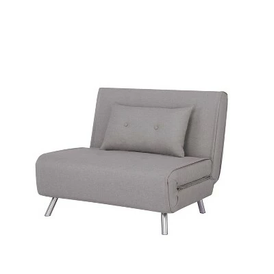 Reese Fabric Twin Pillow Back Futon Chair - Abbyson Living Light Gray 16 Reese Fabric Twin Pillow Back Futon Chair - Abbyson Living Light Gray - Image 15