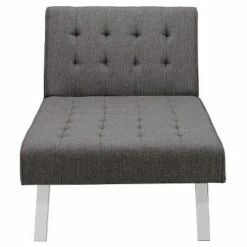 DHP Eve Linen Upholstered Chaise Lounger - Room & Joy Gray -Living Room Chairs store unnamed file 11651