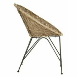 Sierra Rattan Accent Chair Gray Wash/Dark Steel - Safavieh -Living Room Chairs store unnamed file 11665